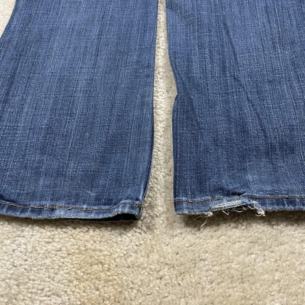 American Eagle Jeans Womens 10 Blue Favorite Boyfriend Stretch Relaxed Wide Leg - Picture 2 of 12
